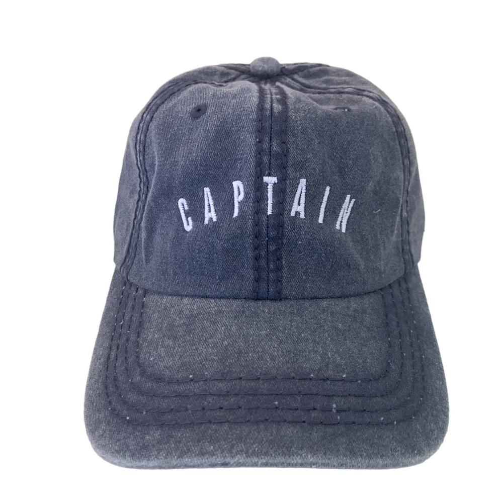 NAVY - Captain Pigment Dyed embroidered Cotton Adjustable Baseball Dad Hat